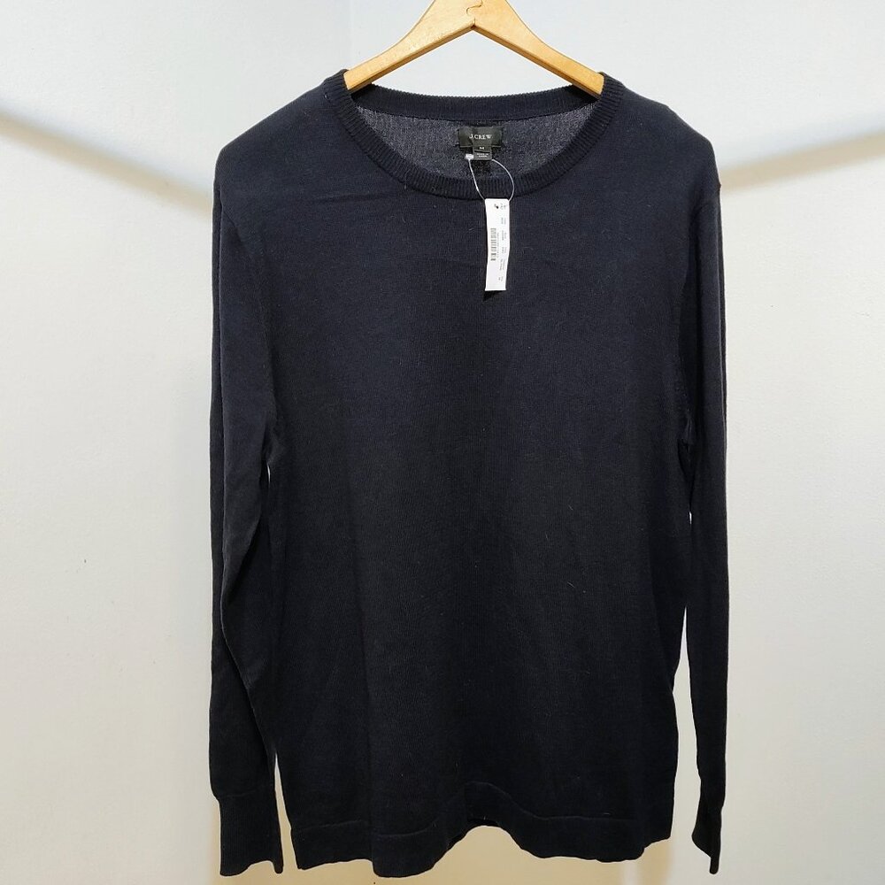 J. Crew NWT Dark Navy Lightweight Crewneck Sweater M